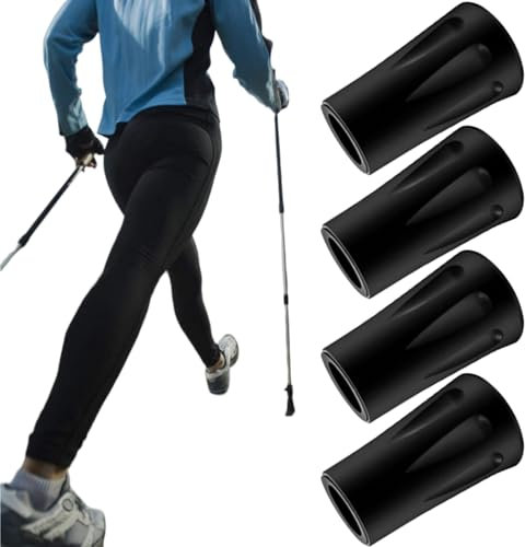 Tacos De Goma,Tacos para Bastones,Protector Punta para Bastón de Senderismo,Bastones Accesorios Botines,Puntas de Goma Superior del Extremo del Reemplazo del Polo del Senderismo Trekking