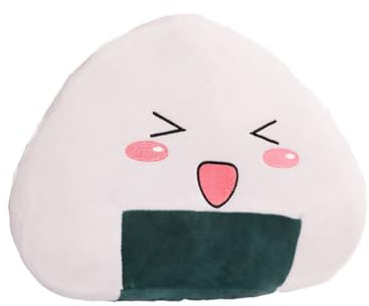 Plush Onigiri Pillow Cute Plush Sushi Throw Pillow Japanese Food Rice Ball Cushion Stuffed Pillow for Girls Bed Home Sofa Couch Car Random 30cm
