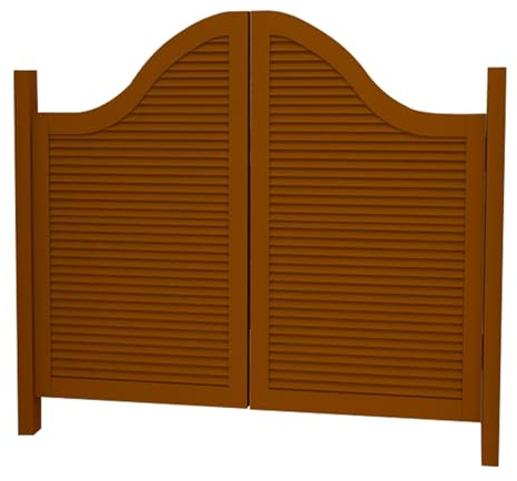 EKDJSN Café-Schwingtüren, Retro-Saloon-Schwingtür mit Lamellen, Trenntür aus Massivholz, Bar-Küche, automatisch schließende Zauntür mit halber Taille, benutzerdefiniert (Color : Brown, Size : 66.9in