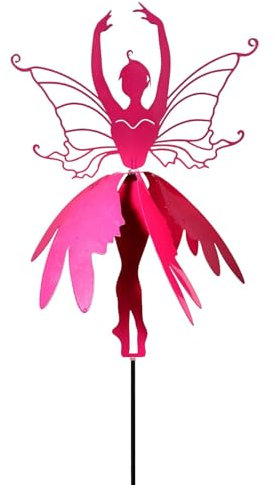 Blumenwindräder,Gartenspinner, Blumenfee tanzende Windspiel, Blumen-Windspiel, skurrile Garten-Windmühlen für draußen, Hof, Terrasse, Rasen