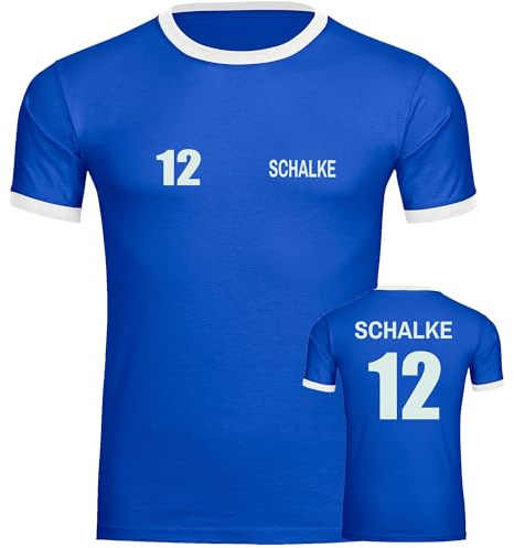 multifanshop Kontrast T-Shirt - Schalke - Trikot Nummer 12
