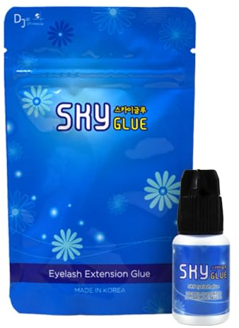 P-Beauty Wimpernkleber für Wimpernverlängerung, Sky Glue Type S+ 10ml - Ultra Starker Halt - Trocknungszeit 1 Sekunde - kein verkleben der Wimpern - Haltbarkeit 6 Wochen - Wimpernkleber dauerhaft