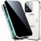 TOPF&B Case for iPhone 13 Pro Max,Magnetic Cover[compatible MagSafe],built-in Privacy Screen Protector and Camera Lens Protector,360 Degree Full Body Case for iPhone 13 Pro Max,Silver