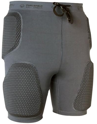 Forcefield Pro Action Shorts - Sports CE Level 1 Armour Padding Protection for Motorcycle Skiing Snowboarding Biking - Moulded 3D Protection - Unisex - XS (UK, Waist, 30, Regular, Short, Dark Grey)