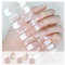 Wessiny UV Gel Nail Stickers, 20pcs Semi Cured Gel Nail Strips With Nail Fi, Quinnas Gel Nail Stickers With UV Light, Gel Nail Sticker, Gel Nail Wraps UV For Home Nails Diy (093)