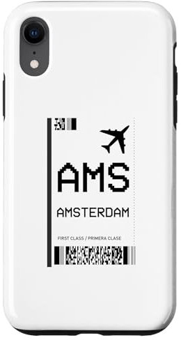 Hülle für iPhone XR Amsterdam Urlaub Flugticket Bordkarte Flughafen AMS