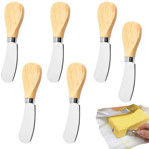 banjiabb 6 Pcs Couteau A Beurre,Mignon Debout Couteau À Beurre,Couteau À Beurre,Couteau Beurre,Couteaux À Beurre,Couteau Beurre Tartineur,pour le Chocolat le Fromage la Crème la Confiture