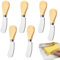 banjiabb 6 Stück Buttermesser,12.2cm Edelstahl Käsemesser Set mit Holzgriff,Buttermesser Klein,Streichmesser,Butter Messer,Butter Knife,für Käse Butter Marmelade Tägliches Frühstück Spreader