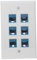 CANIGHT Sturdy Ethernet Wall Plate Plastic Easy to Install Cable Management for Home Internet Router