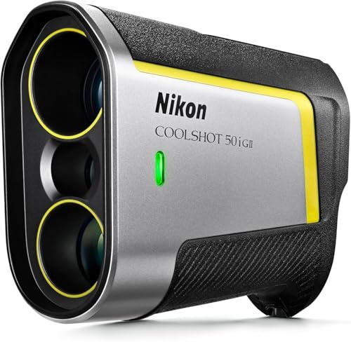 Nikon COOLSHOT 50i GII Golf Laser Rangefinder | Rainproof Portable 6X Monocular Optics with Dual Locked ON Quake Flagstick Detection, Continuous Scan & Magnetic Mount | Golf & Actual Distance Modes