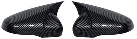 Car Mirror Caps Für MK6 MK7 7.5 Für R Für GTD Base 2009-2020 2-teilige Seitenrückspiegelabdeckung Spiegelwerkzeugkoffer Schwarz Glänzend Tuning Rear View Mirror Cap(B)