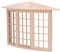 Sorandy 1:12 Dollhouse Bay Window, Miniature Bay Window, Wooden 45 Degree Corner 3 Sided Window Model with 3 Window Stickers for DIY Dollhouse Decor Accessories