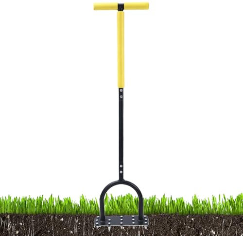 Generisch Rasenlüfter | Vertikutierer Mit Lüftungsspitzen & Ergonomischem T-Griff - Breite Trittplatte als Kultivator & Vertikutierer für Bodenlockerung, Gartenarbeit und Landschaftsbau