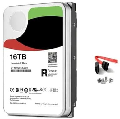 JXCHSWOU Disco rigido interno da 16 TB, 7200 RPM, 3,5'' ST16000NE000 NAS HDD