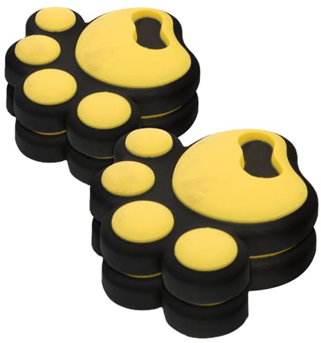 Toyvian Adesivi Antiscivolo per Snowboard in Silicone Giallo 4 Pezzi Design Carino, Resistente e Antiscivolo per Sport Invernali all Aperto Come Sci e Snowboard