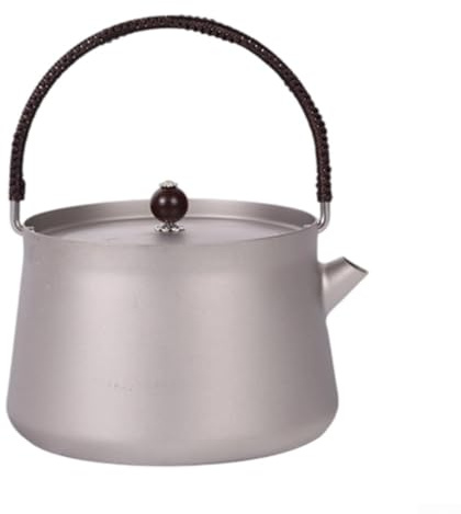 Bollitore portatile in titanio, capacità 800 ml, per campeggio e uso domestico, in nichel, resistente alla ruggine, con riscaldamento efficiente