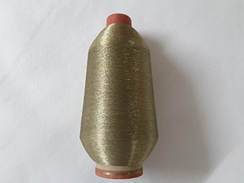 PhiloTeXX 1 Spule Stickgarn GP 32,00 EUR/kg Gold schwarz basteln weben 44.000 m/kg Lame Beilaufgarn 64% Viskose/ 36% Polyester