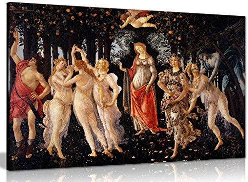 Allegory Of Spring By Botticelli Canvas Wall Art Picture Print (24x16in)