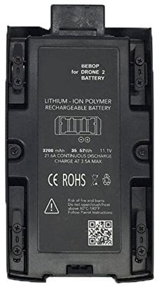 Eleoption, Li-ion Battery, 11.1V 2700mAh, Drone Bebop 2 FPV for Parrot Bebop 2, 1 White Sticker + 1 Red Sticker