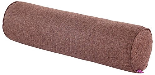 Nunubee Flachs einfarbig Candy Pillow Roll Polster Kissen Schwangerschaftskissen Nackenkissen für Home Bed Sofakissen 20X100CM Kaffee