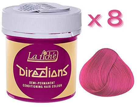 Tinte capilar de La Riche Directions Pack de 4 botes (Pink Carnation - rosa clavel)