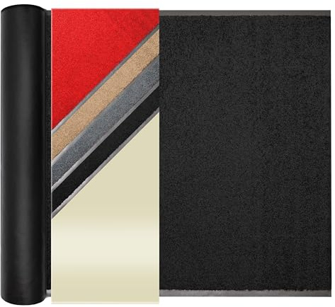 Primaflor Schmutzfangläufer Clean | 120 x 400 cm | Schwarz | Meterware | 100 % Polyamid, 9 mm Gesamthöhe, rutschhemmender Vinyl-Rücken, zuschneidbar für Eingang, Flur und Eingang, Fußmatte