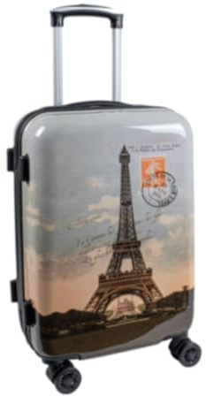 Bowatex Handgepäck Reisekoffer Paris Hartschalentrolley Eifelturm Rollen Trolley