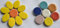 Bazare Masud e.K. Keramik Mosaik Set:10 oval gelb und 10 rund rund bunt für Blüten, Blumen, Dekoration und mehr ca. 35g