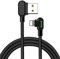 mcdodo - USB-Kabel – Lightning 90 Grad abgewinkelt, LED, 1,8 m, Schwarz