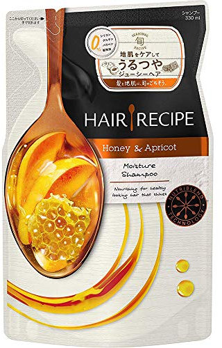 Hair Recipe Honey Apricot Enriched Moisture Recipes Hair Shampoo 330ml - Refill (Green Tea Set)