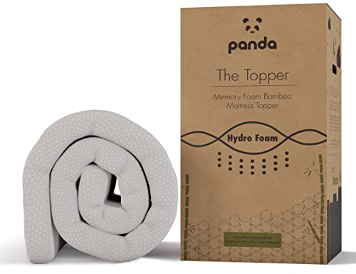 The Topper - Gel Infused Memory Foam (Hydro-Foam) Bamboo Mattress Topper (EU Single: 200 x 90 x 5 cm) White