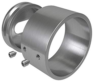 Sellon24® Attacco da Parete in Acciaio Inox, Ø 42,4, Ancoraggio, Adattatore per Tubo, Flangia per Tubi, Tubo Rotondo, Corrimano