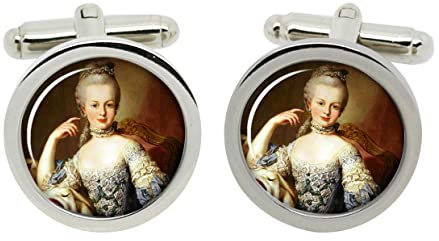Gift Shop Marie Antoinette Manschettenknöpfe IN Chrom Kiste