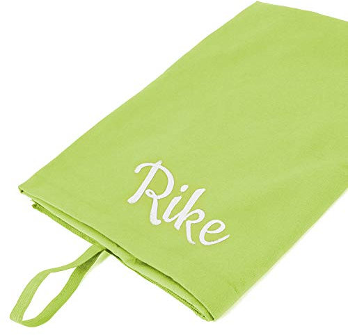 Deitert Mikrofaser-Handtuch mit Wunschtext - 100x150cm, Badetuch mit Bestickung - ideal als & Reisehandtuch & Strandtuch, kompakt, leicht & schnelltrocknend, Apfelgrün