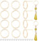 BENECREAT 20PCS 18K véritable plaqué or cercle boucles d'oreilles diamètre 12mm creux cercle oreille goujon avec conteneur de bijoux pour la fabrication de bijoux à bricoler soi même, broche: 0.5mm