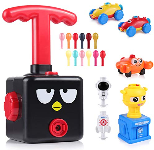 MOOKLIN ROAM Ballon Voiture Jouet,19 en 1 Power Voiture de Lancement propulsée par Ballon,Educational Science DIY Toy pour Les Enfants Cadeaux Jeux Enfants Garçons Filles (Noir)