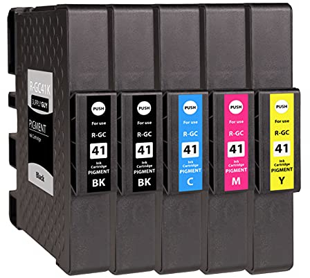 Supply Guy 5 Druckerpatronen kompatibel mit Ricoh GC-41 Multipack für Aficio SG2100n SG3100Series SG3100snw SG3110dn SG3110dnw SG3110n SG3110 Series SG3110 sfnw SG3120Bsf