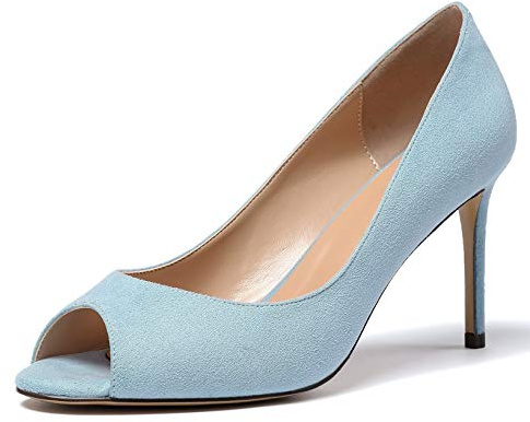 Elashe Peep Toes Damen Pumps Stiletto High Heels Slip On Hoher Schuhe Sexy Open Toe Elegante und Bequeme Party Schuhe