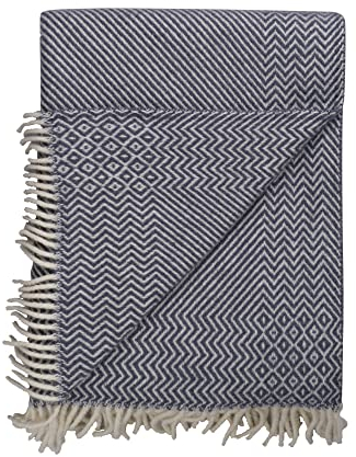 RØROS TWEED - Kattefot - Wolldecke aus norwegischer Lammwolle - Design von Judy D. Lundin - Deckenmaße: 140 x 220 cm