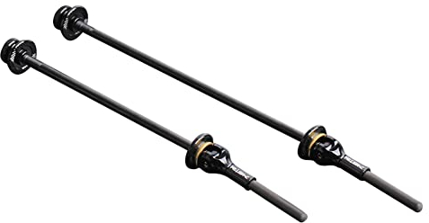 ihreesy 2 Stück Fahrradachsen Schnellspanner, Titan Carbon Faser Achsen Schnellspanner Schnellspanner Fahrrad Hinterrad und Vorderrad Hohlachse mit Carbon-Griff,Schwarz