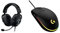 Logitech G Pro X Auriculares Gaming con Cable y Micrófono con Blue Vo!CE, DTS Headphone:X 7.1 & 203 LIGHTSYNC Ratón USB Gaming con Iluminación RGB Personalizable, 6 Botones Programables
