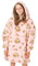 Pushen übergroße Decke Hoodie Kinder Mädchen Rosa Wearable Fleece Einheitsgröße