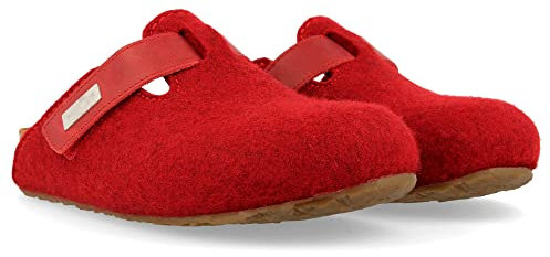 HAFLINGER Bio Kurt Filzpantoffel Hausschuh Filzclog Paprika (42) Gr.37