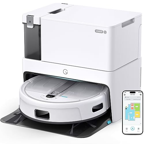 yeedi Cube Robot Aspirapolvere Lavapavimenti con Stazione di Pulizia Multi-Funzione, Svuota Polvere, Pulisce Asciuga Moci, Rilevamento Ostacoli 3D, 5100Pa, App/Controllo Vocale, Navigazione logica