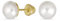 Boucles D'Oreilles Clous En Perles De Culture D'Eau Douce Blanches De 5MM En Or 10K Réel Avec Accents En Zircone Cubique Minimalistes Avec Fermoir À Vis Sécurisé Pierre De Naissance De Juin