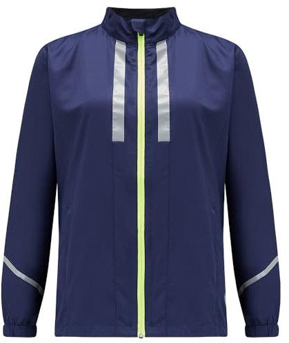 Time To Run Veste de Course a Pied Pour Femme Avec Poches - Légère Coupe-Vent Respirant - Idéal Pour L'exercice et Le Jogging - de L Peacoat