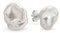 Ohrringe mit Barockperlen von Keshi für Damen, 12 mm, aus 925er-Sterlingsilber, PERORNO, 12mm, Sterling Silber, Perle