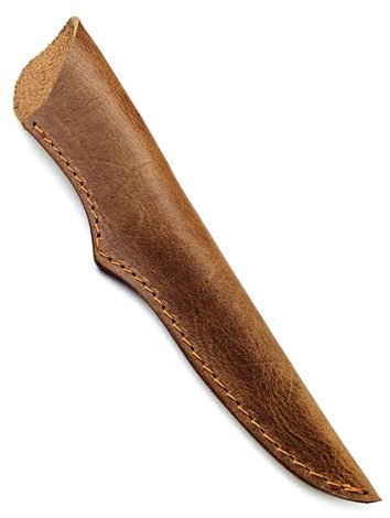 Vaina de cuero de vaca para DIY cuchillo recto caso funda protectora para cocina cuchillo fruta multifunción al aire libre maletín de herramientas vaina