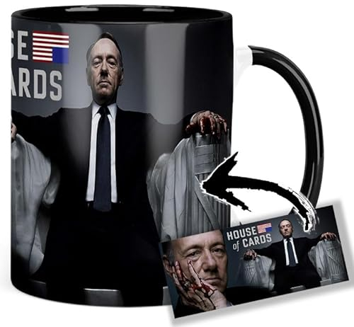 House Of Cards Frank Underwood Kevin Spacey Tasse Innen & Henkel Schwarz Keramikbecher Mug