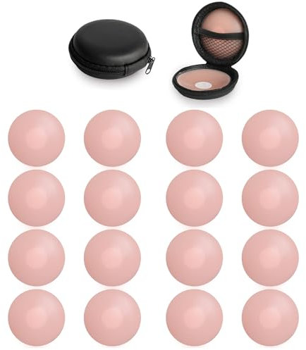 ktxaby Lot de 16 Cache-tétons, Cache-Tétons en Silicone Réutilisables Adhésifs Invisible,Cache-Tétons en Silicone pour Tenues Dos Nu et sans Bretelles, Maillots de Bain, Robes de Mariée